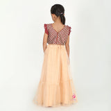 Maroon Peach Lehenga set