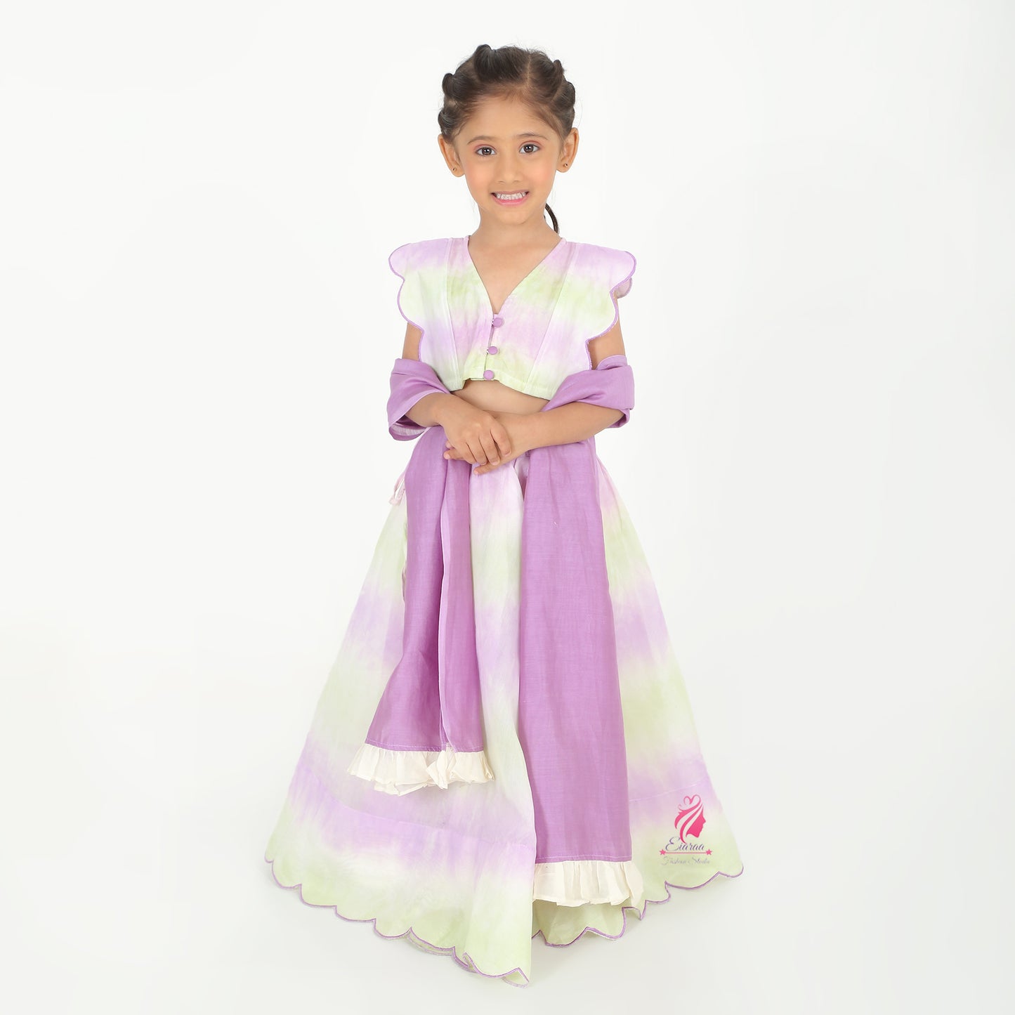 Lavender Shaded Lehenga Set - EIARAA STUDIO