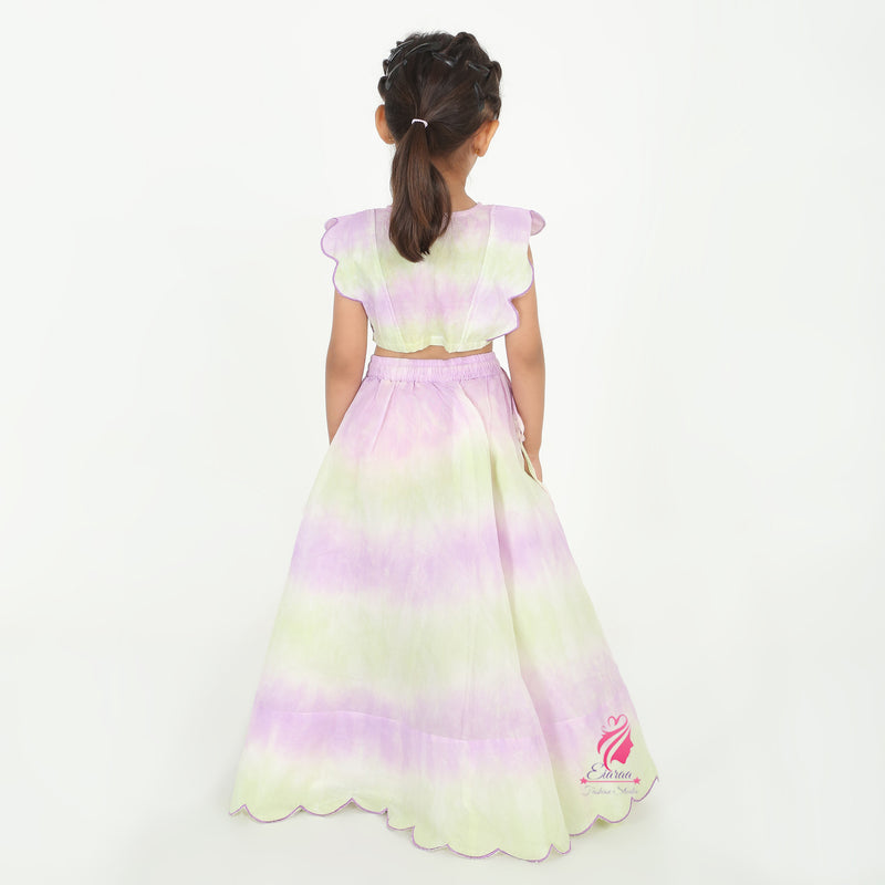 Lavender Shaded Lehenga Set