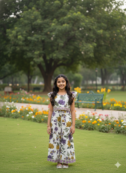 Kids Floral Embroidered Co-ord Set - EIARAA STUDIO